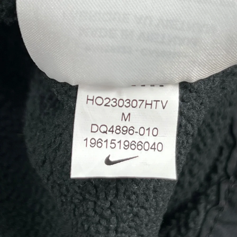 Nike‎ Mens Fleece Big Swoosh Hoodie Black White Pullover Size M CU3891-010